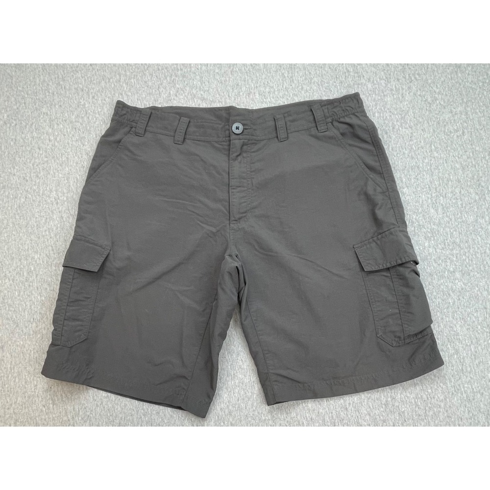 Eddie Bauer‎ Shorts Mens Large Gray Performance Cargo First Ascent 11" Inseam